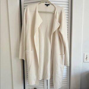 J. Crew Elegant Cream Open-Front Women's Sweater